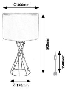 Rabalux 74082 - Lampada da tavolo NIVRA 1xE27/40W/230V nera
