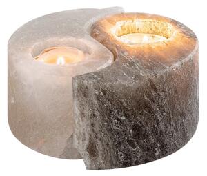 Rabalux 76034 - Lampada di sale - portacandela SOLUNA grigio/bianco