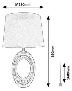 Rabalux 74063 - Lampada da tavolo DALORA 1xE14/25W/230V