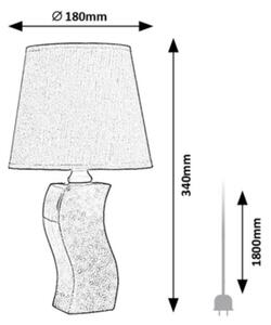 Rabalux 74074 - Lampada da tavolo DAYAMI 1xE14/40W/230V blu