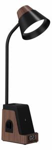 Immax 08999L - Lampada da tavolo LED+CCT dimmerabile con ricarica wireless Qi IDEAL LED/8W/230V, marrone