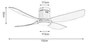 Immax NEO 07282L - LED+CCT dimmerabile Ventilatore da soffitto PURE 24W/230V Wi-Fi Tuya + telecomando