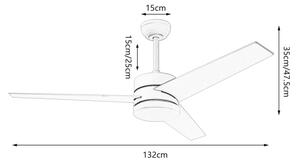 Immax NEO 07285L - LED+CCT dimmerabile ventilatore da soffitto VARIABILE 24W/230V Wi-Fi Tuya+telecomando