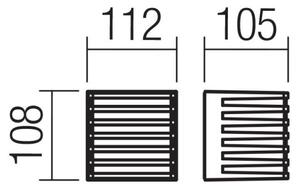 Redo 90639-Applique a LED da esterno BLAZE LED/12W/230V 3000K IP54 antracite