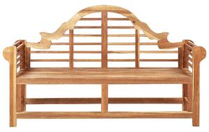 Panchina da giardino in legno di teak chiaro 196 cm resistente all'acqua Design classico per 3 persone all'aperto Beliani