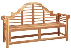 Panchina da giardino in legno di teak chiaro 196 cm resistente all'acqua Design classico per 3 persone all'aperto Beliani
