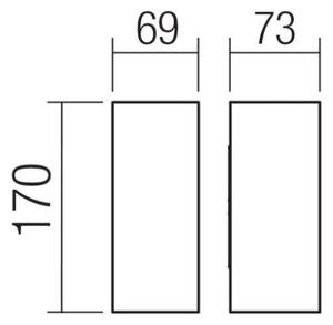Redo 90636 - Lampada LED da esterno SONNY 2xLED/5W/230V 2200/4000K IP54 antracite