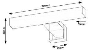 Rabalux 75047 - Luce LED per specchio da bagno OLIRO LED/4W/230V IP44 20 cm cromo