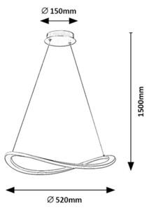 Rabalux 72281 - Lampadario LED a sospensione su cavo KALLIRA LED/40W/230V 3000K