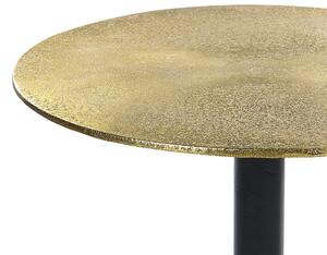 Tavolino in metallo oro e nero 36 cm fatto a mano forma geometrica stile moderno soggiorno camera da letto Beliani