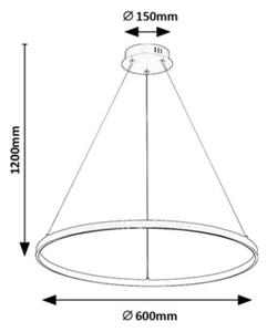 Rabalux 72347 - Lampadario LED sospeso su cavo BELIZA LED/55W/230V 3000K