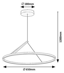 Rabalux 72352 - Lampadario LED a sospensione con cavo RENARA LED/40W/230V 3000K