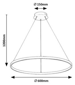 Rabalux 72344 - Lampadario LED a sospensione su cavo BELIZA LED/55W/230V 3000K