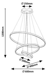 Rabalux 72349 - Lampadario dimmerabile a sospensione con cavo BELIZA LED/90W/230V 3000-6500K + telecomando
