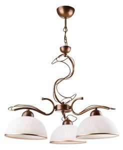 Lampadario a stelo COBRA 3xE27/60W/230V bronzo/patina