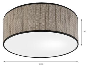 Plafoniera SIRJA 2xE27/15W/230V, diametro 35 cm, marrone