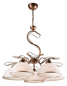 Lampadario a catena COBRA 5xE27/60W/230V bronzo/patina