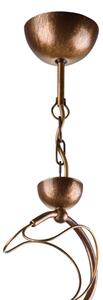 Lampadario a stelo COBRA 3xE27/60W/230V bronzo/patina