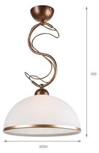 Lampadario a stelo COBRA 1xE27/60W/230V diam. 30 cm bronzo/patina