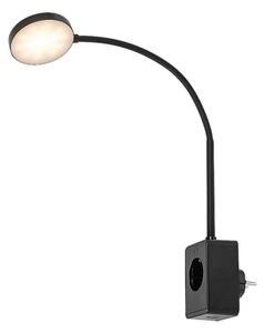 Rabalux 71284 - Lampada da parete LED dimmerabile TIVRO 4W/230V con porta USB integrata per presa a muro, nera