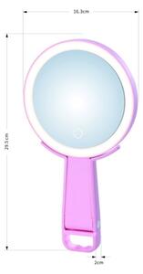 Immax 09102L - Specchio cosmetico dimmerabile LED+CCT SWEET LED/3W/5V rosa