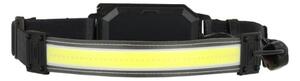 Lampada frontale ricaricabile 2x LED, 5V, 180 lm, 900 mAh, nera
