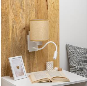 Brilagi - Applique a LED NUBILA 1xE27/25W/230V +LED/3W bianco/marrone chiaro