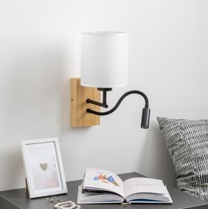 Brilagi - Applique a LED NUBILA WOOD 1xE27/25W/230V + LED/3W quercia/bianco