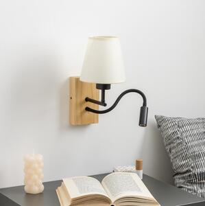 Brilagi - Applique a LED NUBILA WOOD 1xE27/25W/230V + LED/3W quercia/color crema