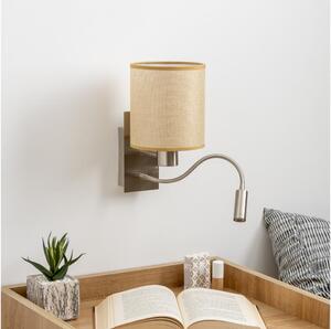 Brilagi - Applique a LED NUBILA 1xE27/25W/230V+LED/3W cromo/marrone chiaro