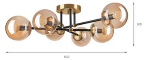 Brilagi - Lampadario da soffitto MALIVA 6xE14/15W/230V dorato