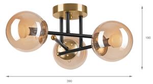 Brilagi - Lampadario a plafone MALIVA 3xE14/15W/230V in finitura oro