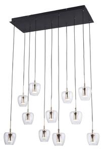 Zuma Line MD2291-11B-3BGT - Lampadario LED a sospensione su cavo NELSON 11xLED/3W/230V nero