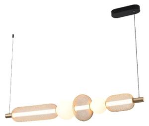 Zuma Line MD2596-5B-3BGT - Lampadario LED a cavo SARR 27W/230V 3000-5700K dorato + telecomando