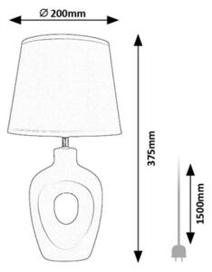 Rabalux 74079 - Lampada da tavolo MADELOR 1xE14/25W/230V beige
