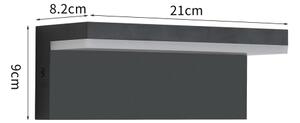 Brilagi - Applique da esterno LED TESSI LED/10W/230V nera IP54