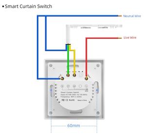 Immax NEO 07540L - Interruttore intelligente per il controllo di tende veneziane e tapparelle 230V Wi-Fi Tuya