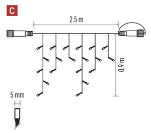 Catena luminosa LED da esterno 100xLED/2,5x0,9m IP44 bianco freddo