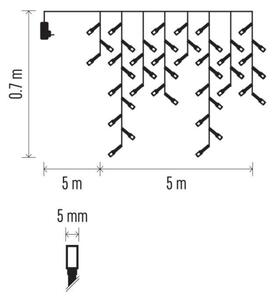 Catena luminosa LED per esterni 300xLED/8 modalità 10 m IP44 bianco caldo + telecomando