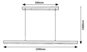 Brilagi - Lampadario a sospensione con cavo AXIS LED/30W/230V 120 cm nero
