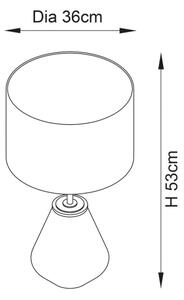 Endon 93059 - Lampada da tavolo ALYSSIA 1xE27/10W/230V oro/blu