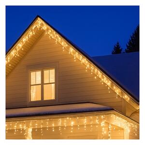 Brilagi - Catena luminosa LED per esterni, 360 LED / 8 modalità, 14 m, IP44, bianco caldo, effetto ghiaccioli