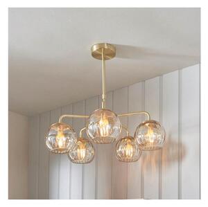 Endon 91969 - Lampadario a stelo DIMPLE 5xE14/25W/230V dorato