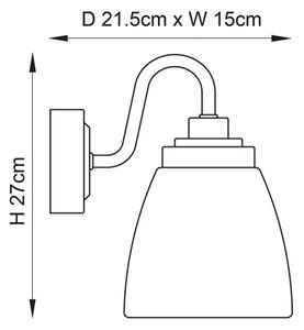 Endon 77088-Applique da bagno ASHBURY 1xE14/4W/230V IP44 cromo lucido