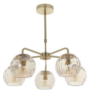 Endon 91969 - Lampadario a stelo DIMPLE 5xE14/25W/230V dorato