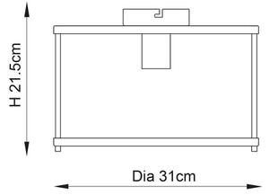 Endon 103112 - Plafoniera HOPTON 1xE27/10W/230V finitura cromo opaco