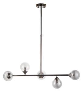 Endon 101348 - Lampadario su asta OTIS 5xG9/3W/230V nero cromato/nero fumé