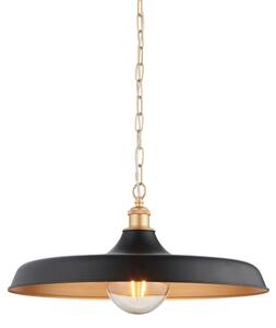 Endon 99998 - Lampadario con catena SABIAN 1xE27/10W/230V nero/oro
