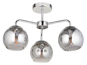 Endon 97971 - Plafoniera DIMPLE 3xE14/25W/230V cromo lucido/grigio fumé