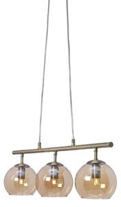 Cottex T2493AA - Lampadario a sospensione con cavo CAPELLA 3xE14/40W/230V fumé/marrone